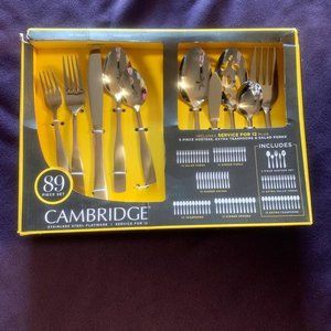 Cambridge 89 piece stainless steel flatw